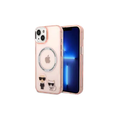 Produktbild von Karl Lagerfeld Klhmp14Mhkcp Iphone 14 Plus / 15 Plus 6,7 Hardcase Różowy/Pink Karl & Choupette Aluminium Magsafe