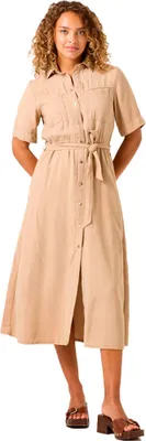 Produktbild von Garcia C50287 Kurzarm Midi-kleid Beige S Frau Beige S