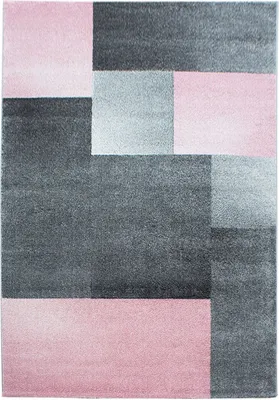 Produktbild von Kurzflor Teppich Luigi rechteckig, Farbe: Pink, Größe:160x230 cm