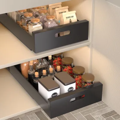 Image de Solidchoice - Organiseurs de cuisine extensibles pour placards (lot de 2)