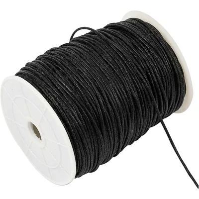 Produktbild von Creativ Company Baumwollkordel schwarz 2 mm 100 m Bastelschnur