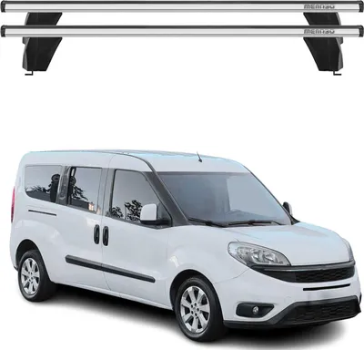 Produktbild von Menabo Dachträger Grundtäger für Fiat Doblo 2010-2022 75kg Alu Silber 2 tlg