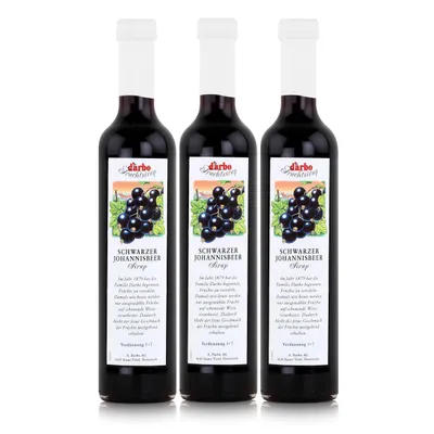 Produktbild von Darbo Schwarzer Johannisbeer Sirup 500ml - Cocktails Kaffeesirup (3er Pack)