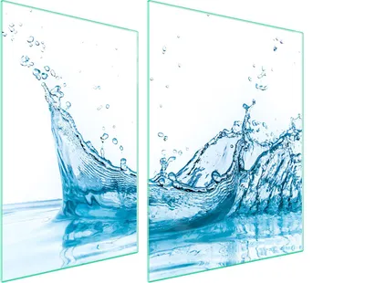 Produktbild von Glasschutzplatte Für Herd 70X52 Wasser