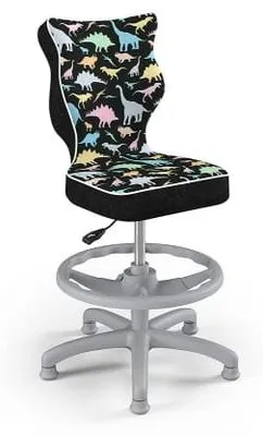 Produktbild von Kinder-Wachstumsstuhl Ergonomischer Schreibtischstuhl Für Körpergrösse 119-142 Cm, Petit Grau Storia 30, Mit Fussstütze