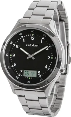 Produktbild von Zeit-Bar Funk-Armbanduhr Herren, mit Datums- und Sekundenanzeige