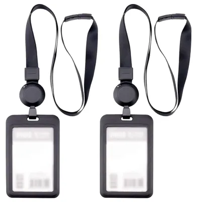 Immagine prodotto di Custodia per badge FYSL con cordoncino e portacarte con lanyard e portachiavi per Mes