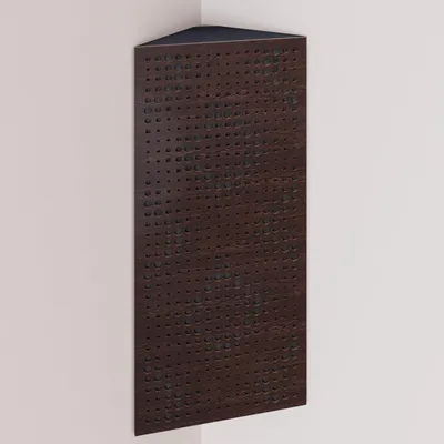 Immagine prodotto di Set di 6 mensole angolari REBAT in velluto, 50x23x10 cm, colore wengé/grigio