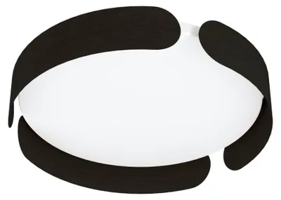 Image de Eglo 99621 VALCASOTTO LED Plafonnier 20W Ø370mm noir blanc blanc chaud