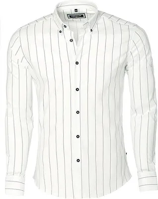 Produktbild von Brandneu Designer Hemd CARISMA mit Nadelstreifen Weiß 4XL