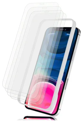 Produktbild von NALIA 4x Schutzglas & Schablone - Set für iPhone 13 Mini, Displayschutz Glas