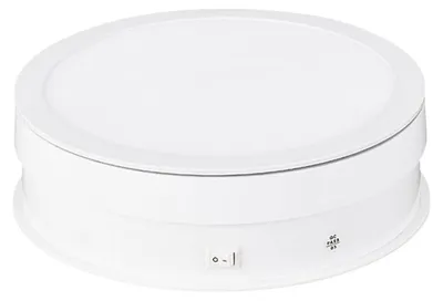 Produktbild von 20 cm motorisierter rotierender Praesentationsstaender, drehbarer Drehteller, 10 kg/22 lbs Tragfaehigkeit, 360¡ã drehbarer Display-Drehteller mit LED-Licht fuer die Anzeige von Live-Videoshows von Fotoprodukten