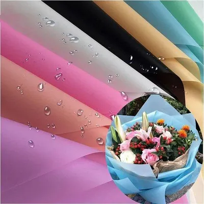Productafbeelding van Famanu Geschenkpapier set - 24 vellen waterbestendig cadeaupapier in 8 kleuren - 58x58 cm