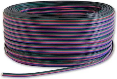 Obrázek produktu pro Kabel pro RGB LED pásky plochý 1m 4-žilový BARVY