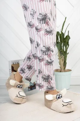 Immagine prodotto di Pantofole unisex in peluche, colore beige, taglia 36