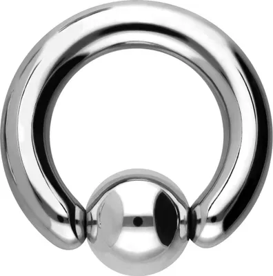 Produktbild von Intim-Piercing, Septum Piercing Chirurgenstahl Klemmkugelring Farbe: Silber + Kugelgröße: 10mm Innendurchmesser: 16mm + Stabstärke: 5mm