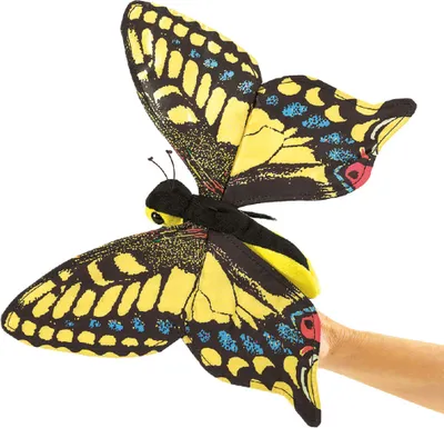 Produktbild von Folkmanis Handpuppe Schmetterling Schwalbenschwanz 3029