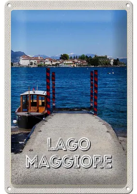 Produktbild von Blechschild Reise 20x30cm Lago Maggiore Luxus Insel Meer