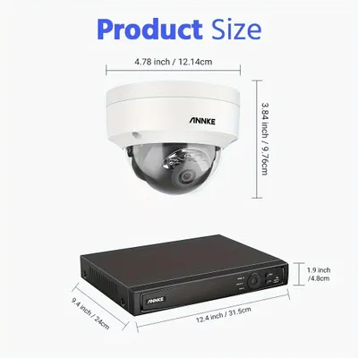 Imagen del producto de Kit de cámara de seguridad 4K - Cámara de vigilancia - Cámara IP - Cámara de seguridad - Cámara PoE