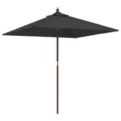 Immagine prodotto di Ombrellone da Giardino con Palo in Legno Nero 198x198x231 cm