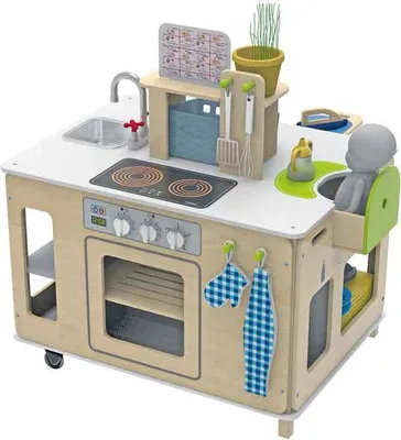 Image de Centre ménager mobile 4 en 1 Station de jeu Cuisine de jeu Jardin d'enfants
