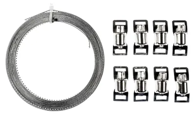 Produktbild von WGB Basic Universal Schlauchschellensatz 3m, Edelstahl, 8mm Breite, inkl. 8 Klemmschlösser
