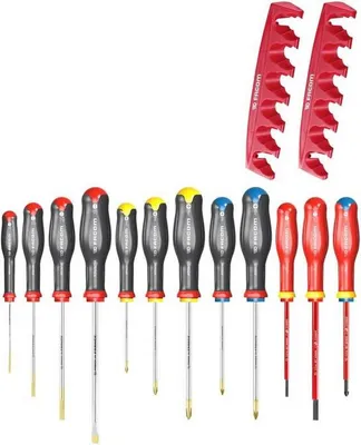 Image de Jeu de 12 tournevis Protwist® + 2 poignées - FACOM - AT.J12R1PB