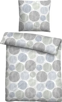 Produktbild von Traumhaft schlafen - Castell - Markenbettwäsche Mikrofaser Bettwäsche 0560988 PUNKTE color: sturmgrau, size: 1x 135x200 cm + 1x 80x80 cm