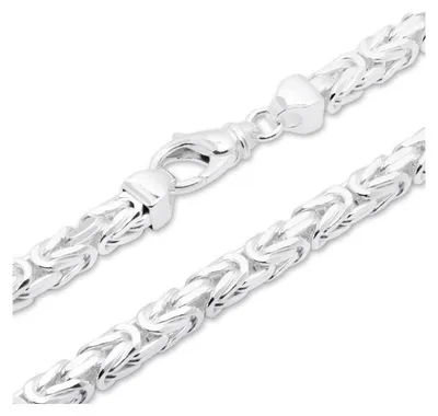 Produktbild von Karat FE6350 Königskette Byzantiner 4 mm Massiv Sterling-Silber 50 cm