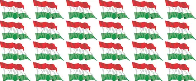 Produktbild von Mini Aufkleber Set - Pack wehend - 33x20mm - selbstklebender Sticker - Fahne - Ungarn - Flagge / Banner / Standarte fürs Auto, Büro, zu Hause und die Schule - 24 Stück