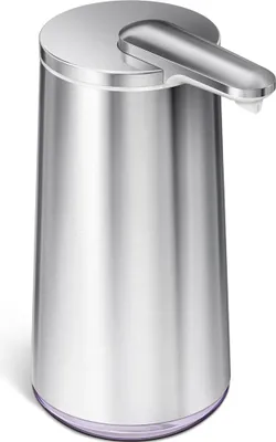 Produktbild von Seifenspender mit Sensor, wiederaufladbar, 295 ml, gebürstetes Silber - Simplehuman