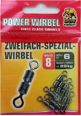 Produktbild von 8 Tönnchenwirbel Forellen Wirbel zweifach Gr. 6