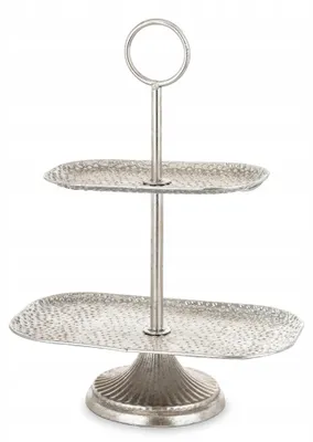 Produktbild von Domdekoracji Etagere 175576 Silber Metall Kuchenplatte