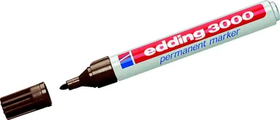Immagine prodotto di Pennarello indelebile edding 3000 marrone scuro Confezione da 10