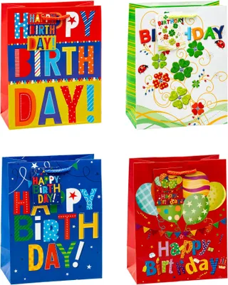 Produktbild von TSI 12er Set Geschenktüten mittel 23x18x10 cm Geburtstag HAPPY BIRTHDAY Serie 5