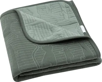 Produktbild von Jollein Jungle Jambo Aschgrün / Lorbeer 75 x 100 cm Wiegen-Decke 516-511-68036