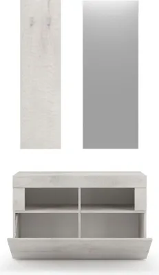 Immagine prodotto di Set di mobili per l'ingresso, collezione ISORA, colore rovere bianco
