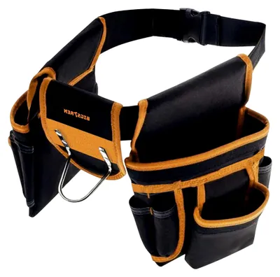 Produktbild von Werkzeuggürtel mit 22 Taschen + Hammerhalter – Robuster Oxford 600D Werkzeughalter mit Verstellbarem Gürtel (67–118 cm) – Profi-Montagegürtel für Handwerker, Bauarbeiter & Heimwerker
