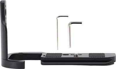 Produktbild von Kamera-L-Halterung für Arca-Basis mit 1/4-Zoll- und 3/8-Zoll-Löchern, vertikaler horizontaler Stativplatte R52 R5II