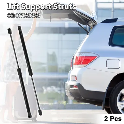 Image de Supports De Levage Pour Kia Soul Hatchback 2010-2013 No.817802K000 Vérin De Hayon Arrière Ressort À Gaz Noir 2 Pièces