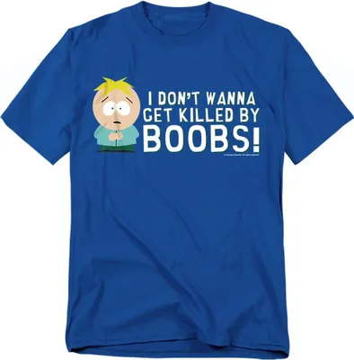 Image de South Park - "Killed By Boobs" T-shirt Homme/Femme Unie TV28196 (XL) (Bleu roi)