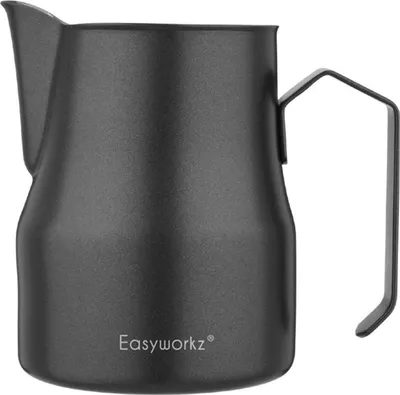 Produktbild von Edelstahl Milchaufschäumkrug 450ml Cappuccino Latte Art Tasse Schwarz
