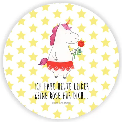 Produktbild von Mr. & Mrs. Panda magnet Einhorn Dame - Weiß - Geschenk, Unicorn, Freundin, mit motiv, für pinwand, pinnwand, Kühlschrankmagnet, Bachelor, kühlschrank, Einhörner