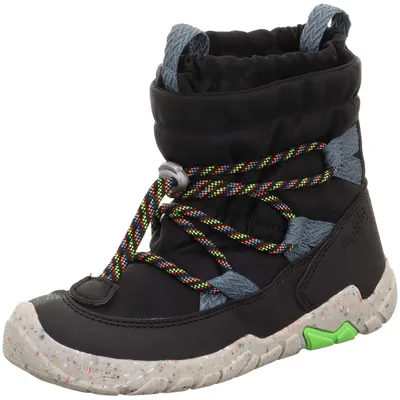 Produktbild von Superfit Gore-Tex Barefit Trace Winter Kinder Barfußstiefel mit Warmfutter Schwarz/Blau, 1-006038-0000