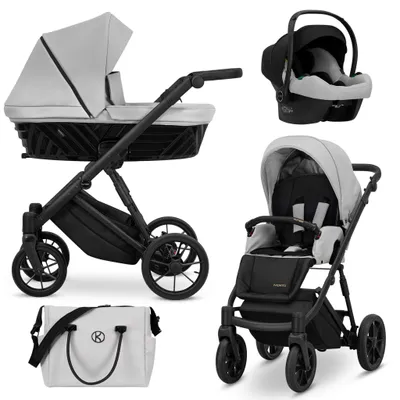 Immagine prodotto di Carrozzina Kunert IVENTO 3in1 in grigio con telaio e accessori neri