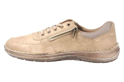 Produktbild von Rieker Herren Schnürschuh Halbschuh weiche Decksohle Reißverschluss 03010, Größe:46 EU, Farbe:Braun