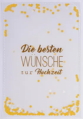 Produktbild von Konfettikarte "Die besten Wünsche zur Hochzeit"