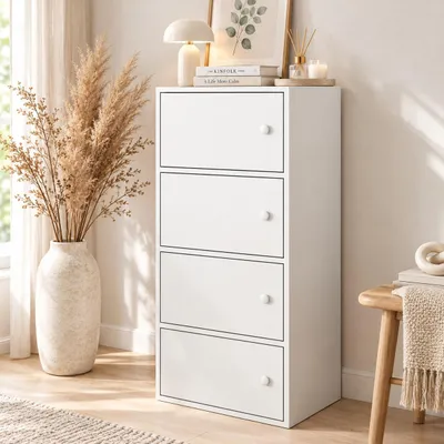 Produktbild von Weiße Kommode mit Einlegeböden – modern und praktisch, Outlet
