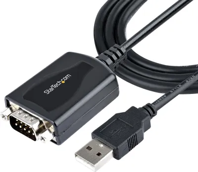 Immagine prodotto di StarTech.com 1P3FPC-USB-SERIAL adattatore per inversione del genere dei cavi DB-9 USB Type-A (4 pin) USB 2.0 Nero