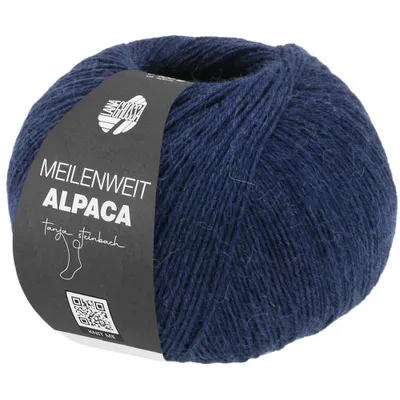 Produktbild von Lana Grossa MEILENWEIT 100 g ALPACA Tanja Steinbach Edition 4-fach Sockenwolle, Farbe:2010 - Marine